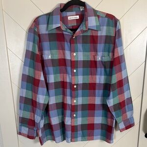 Pierre Cardin Men’s Button Down Checkered Shirt